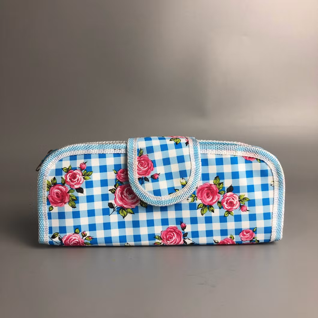 Hot Selling Flower Multifunctional Oxford Cloth Pencil Box for Girls