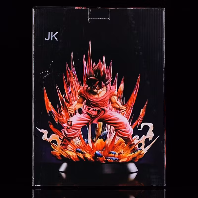 Drgon Ball Z Ten Times The World King Boxing Son Goku Gas Squat Red Animation Model Decoration Cartoon-Character