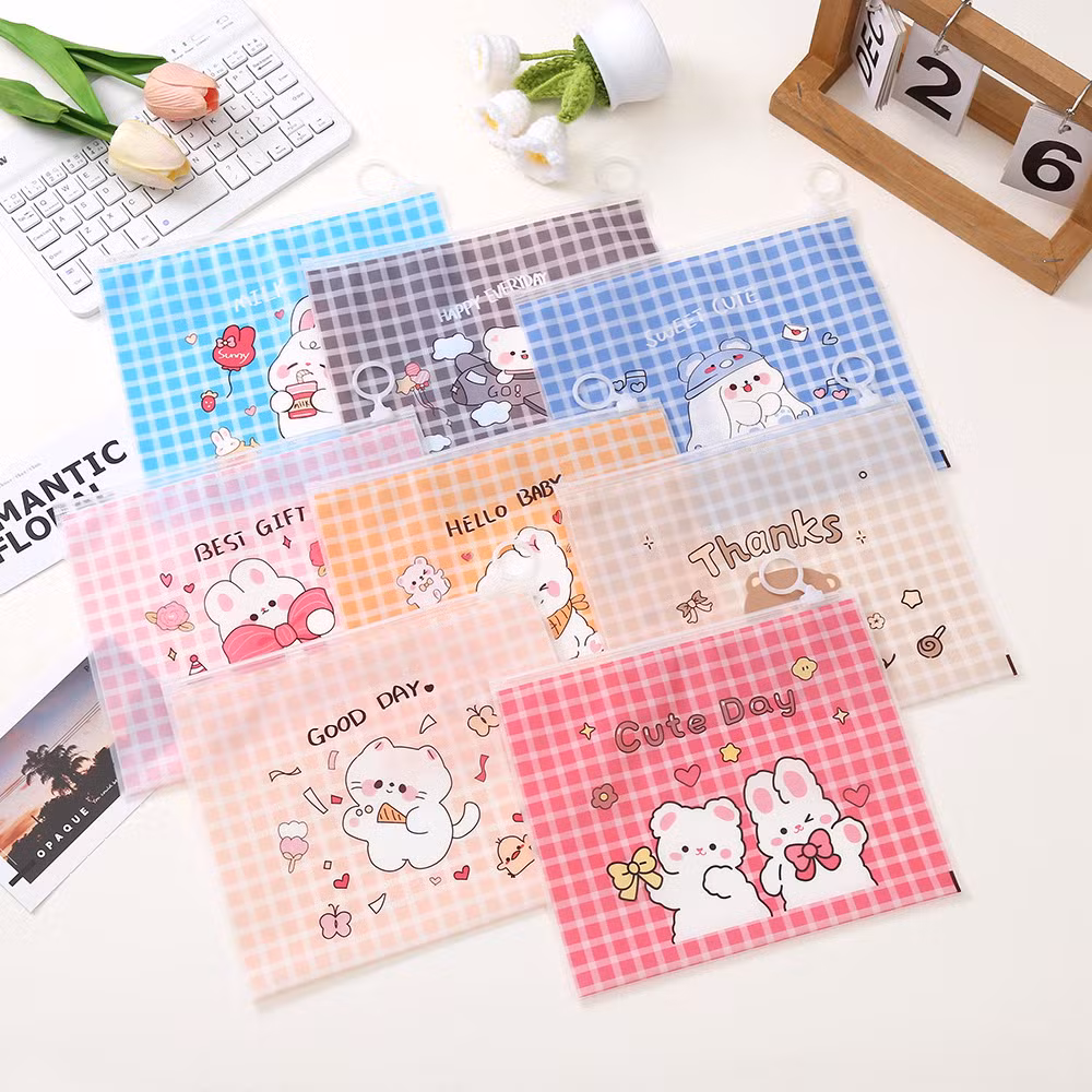 New Cartoon Pattern Customize Frosted EVA Student Storage Pencil Bag