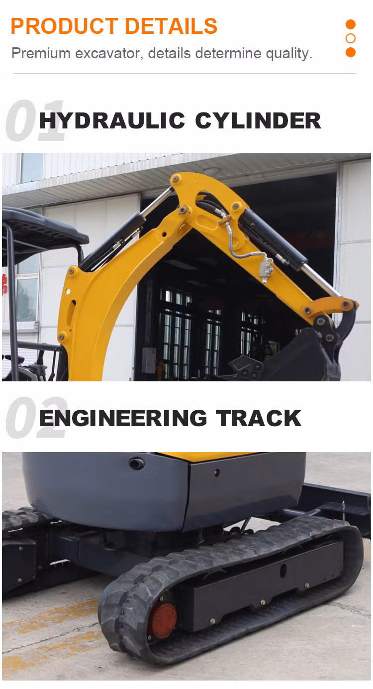 Earth Bucket Garden Farm Compact Multi-Function Bagger Wheel Loader Backhoe Agricultural Orchard Construction Hydraulic Crawler Small Mini Digge Excavator