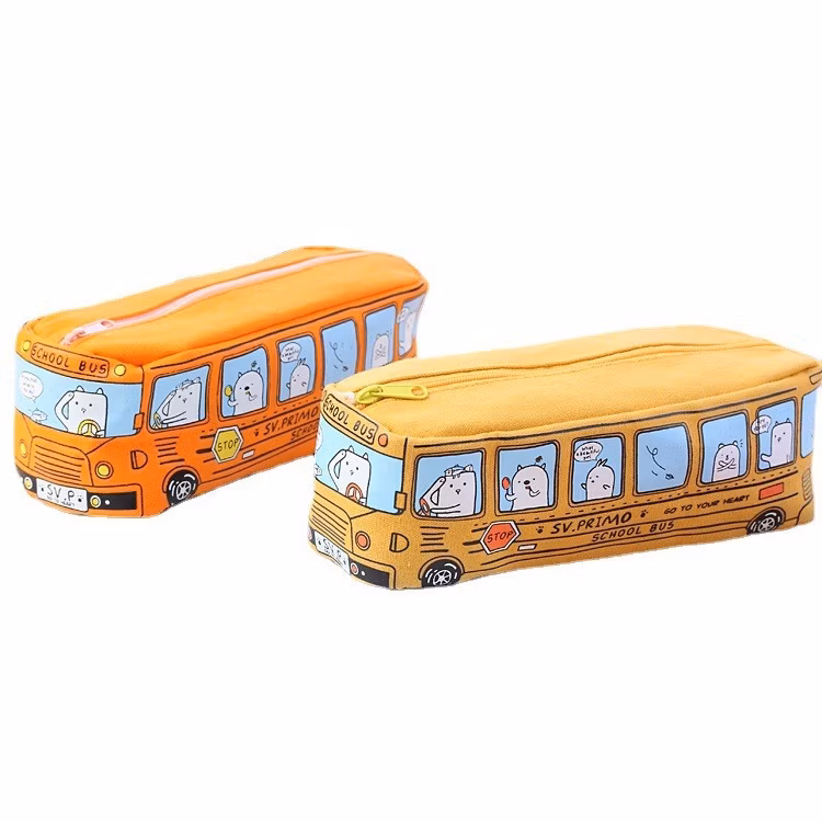 Creative Student Stationery Small Animal Bus Pen Bag Bus Pencil Case
