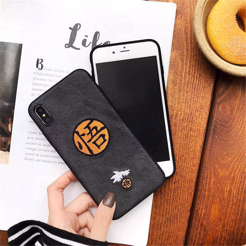 Cute Animal Embroidery Leather Hand Make Leather Mobile Phone Case