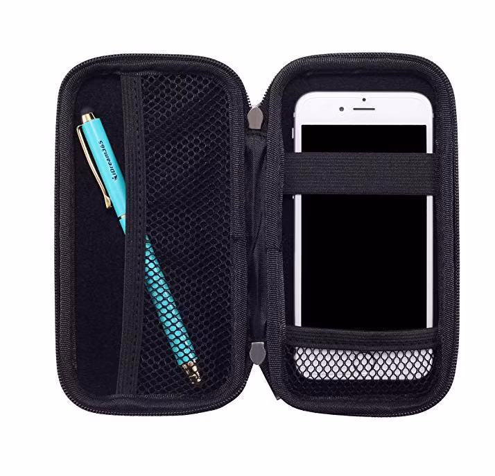 Wholesale Portable Protective Shockproof Travel Storage EVA Pencil-Box Case Cellphone Case with Inner Mesh Pouch