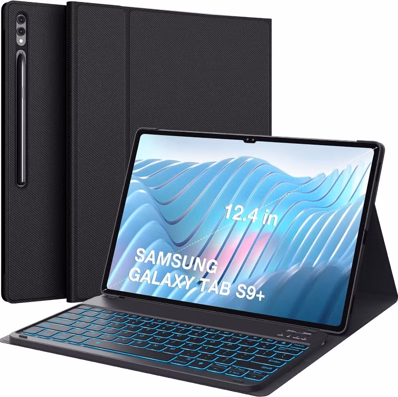 Wholesale Magnetic Detachable Bluetooth Wireless Keyboard Case for iPad PRO 12.9-Inch (2022/5th/4th/3rd Gen) with 7-Color Backlit and Pencil Holder