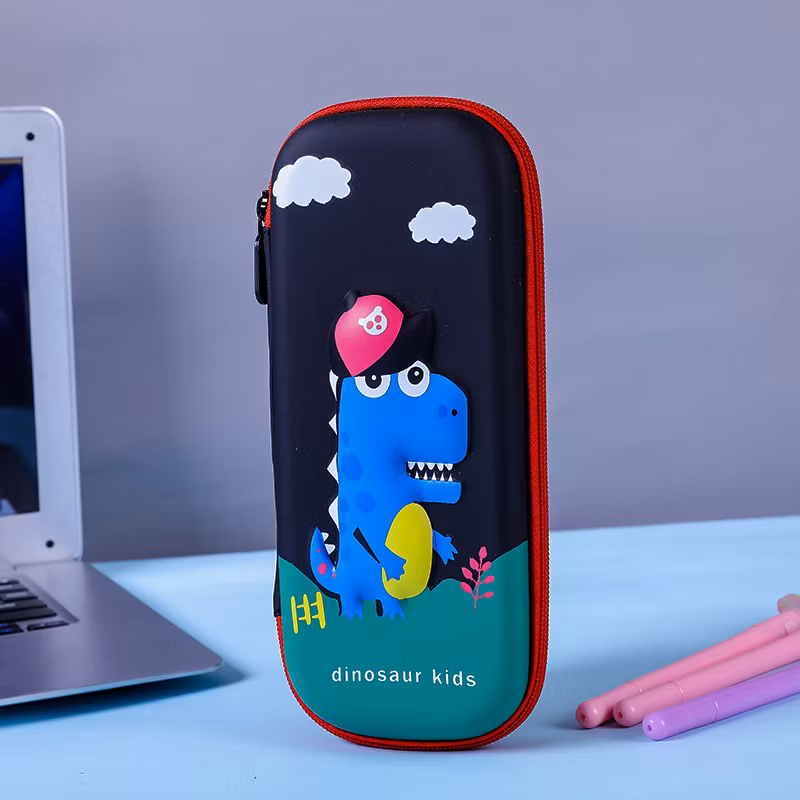 3D Embossed Pencil Case for Kids Pen Pouch for Kids Zipper Closure Crayon Organizer Box