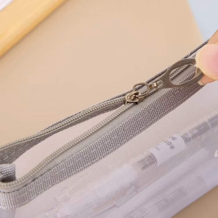 Wholesale Transparent Nylon Mesh Pencil Case for Student Exams