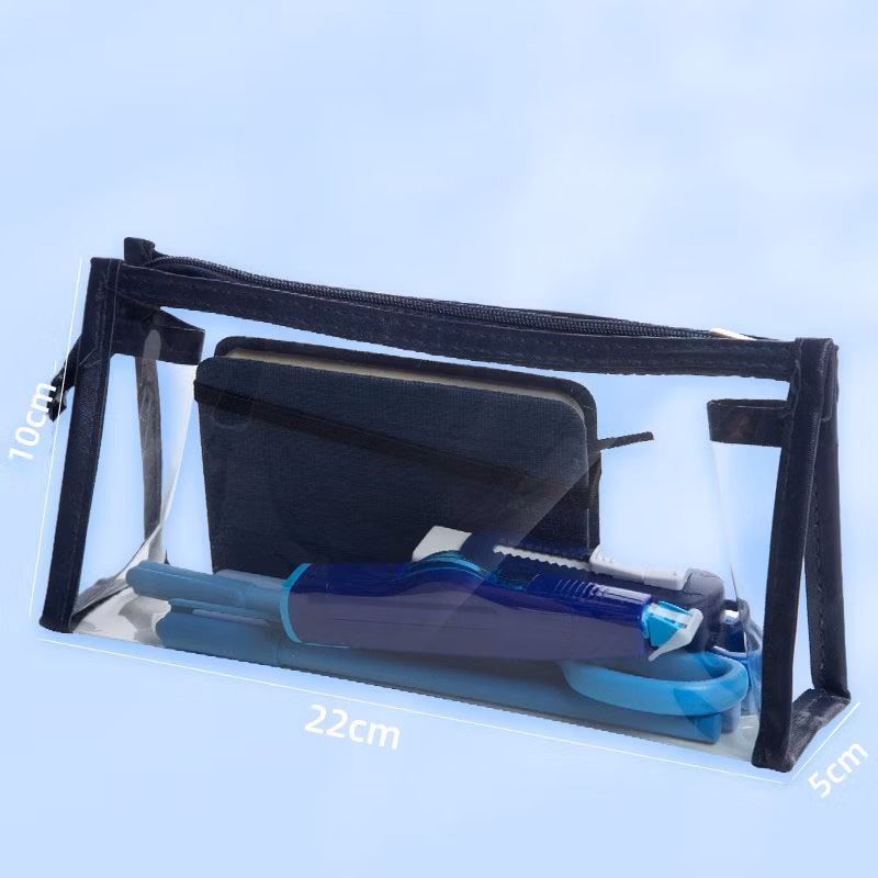 PVC Portable Student Pencil Storage Bag Travel Soft Brush Storage Cosmetic Bag