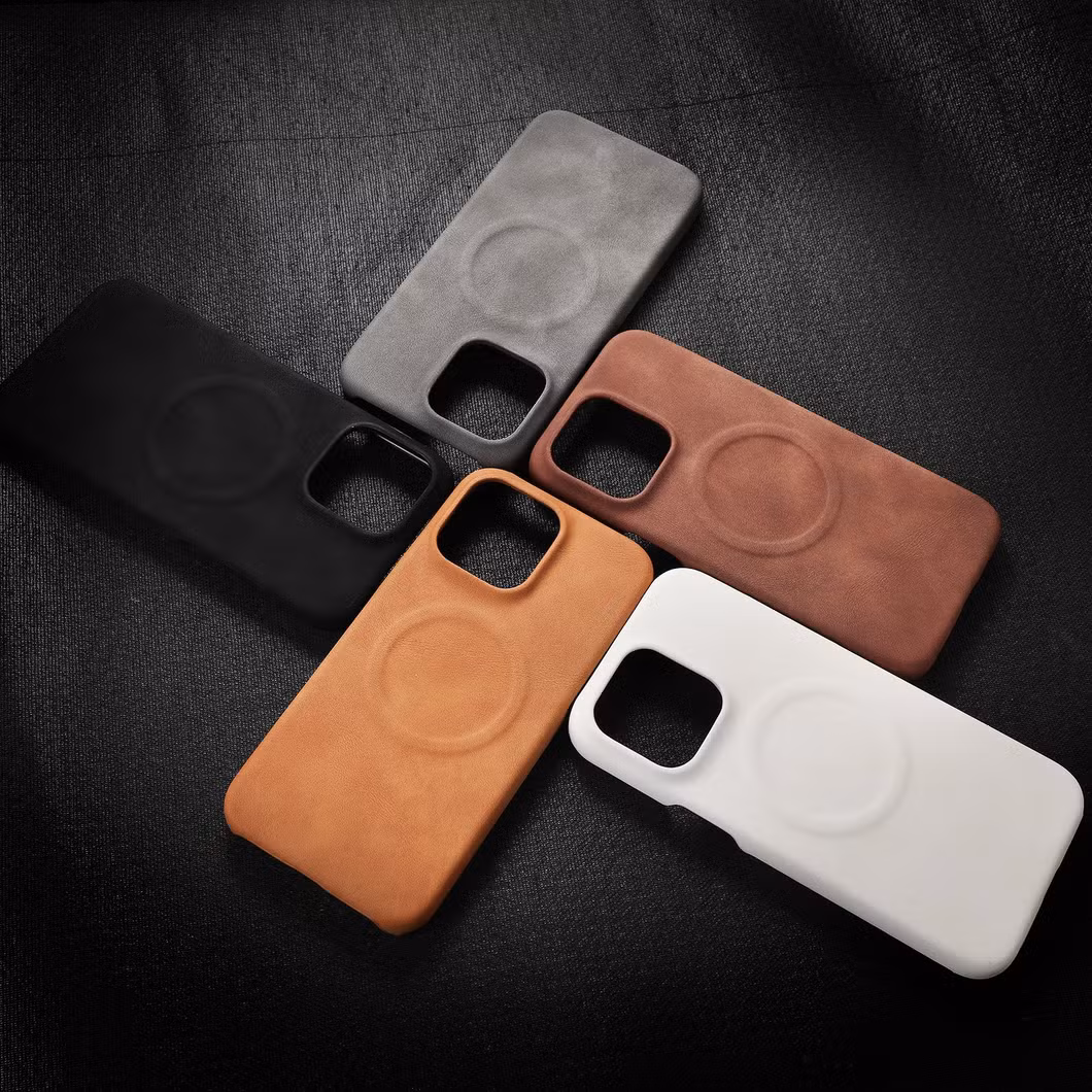 Magnetic for iPhone 16 15 14 PRO Max Leather Mobile Phone Case
