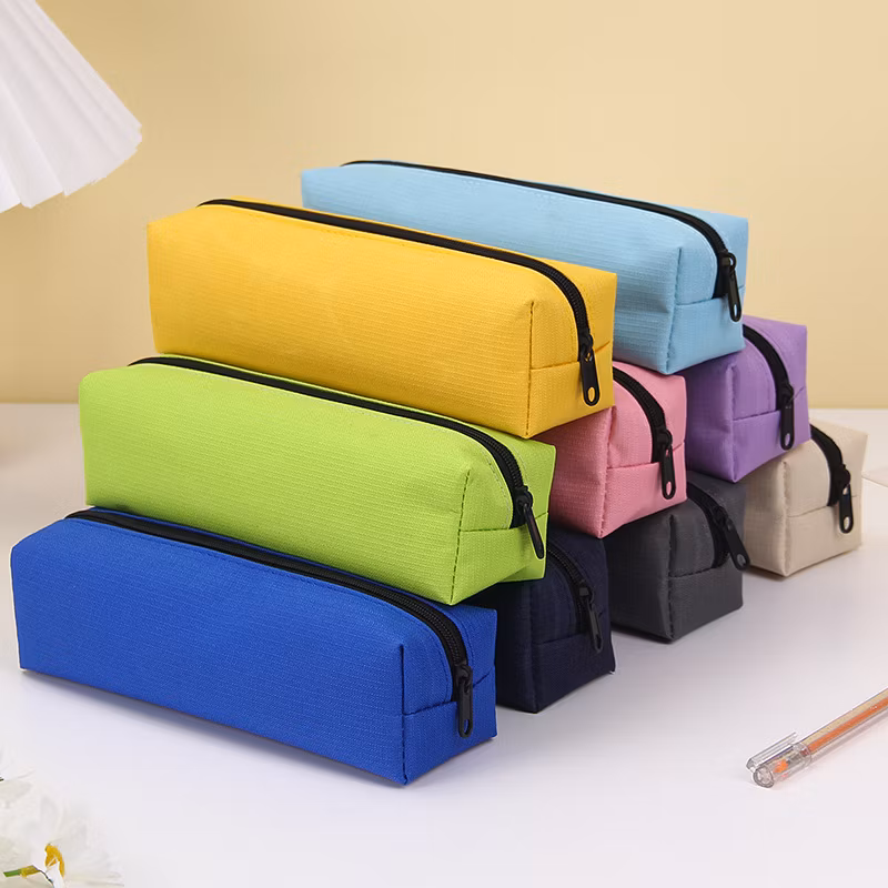 Stylish and Minimalist Pen Bag, Small and Niche Stationery Box with Logo Printable, Solid Color Stationery Bag, Compact and Portable Pencil Case