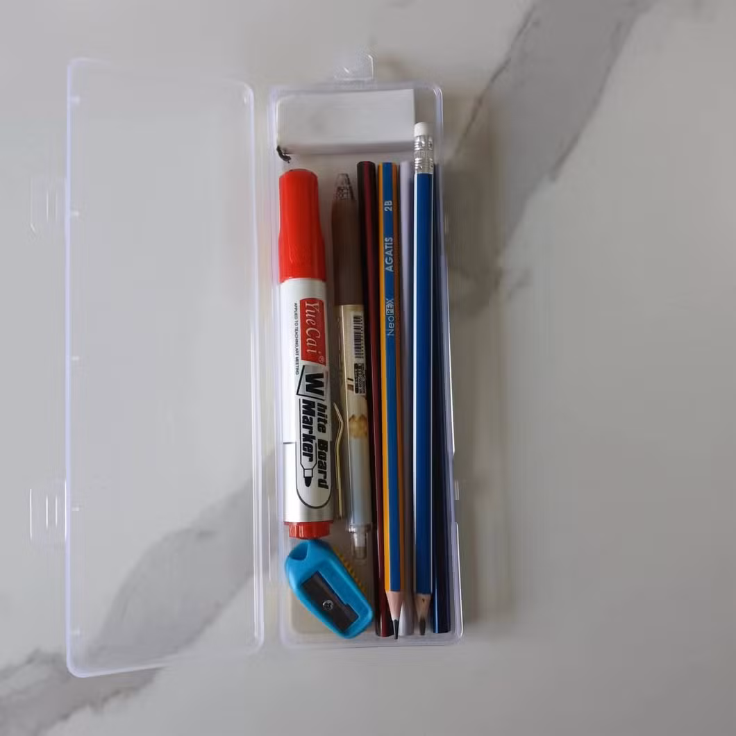 Hot Selling Transparent Plastic Storage Compartment Fashion Sublimation Pencil Case