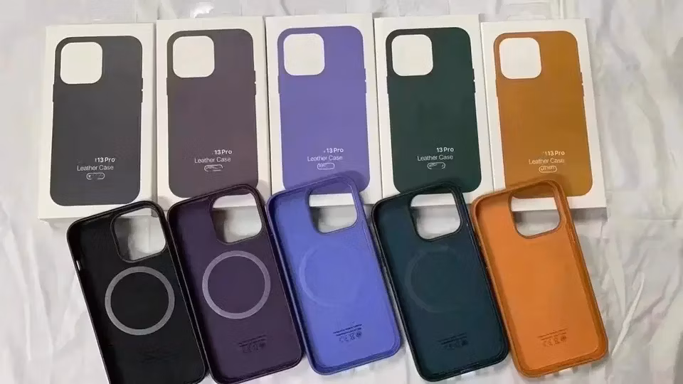 Customized Accpet Mobile Back Cover Magsafe with Pop up Animation Leather Mobile Phone Case for iPhone 12 13 PRO Max Case