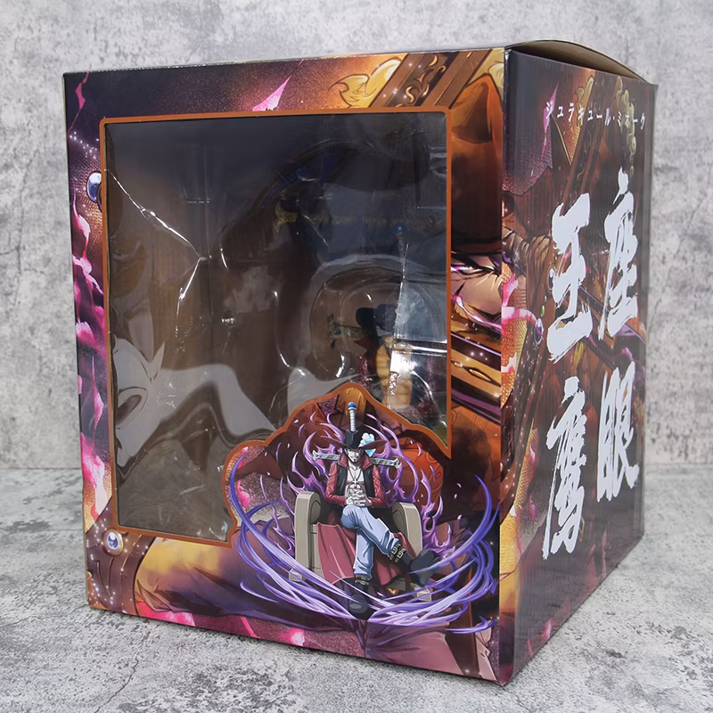 One Piece Anime Figure Gk Scene Sitting Throne Sail Eagle Eye Dracule Mihawk Model Decoration Cartoon-Character