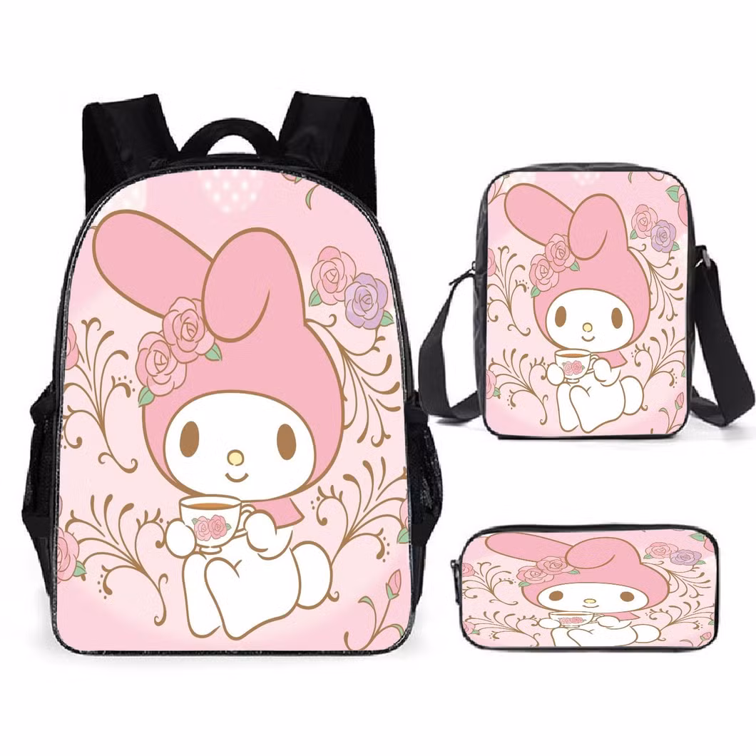 Xianghui Cartoon Student Backpack with Crossbody Bag and Pencil Case Set