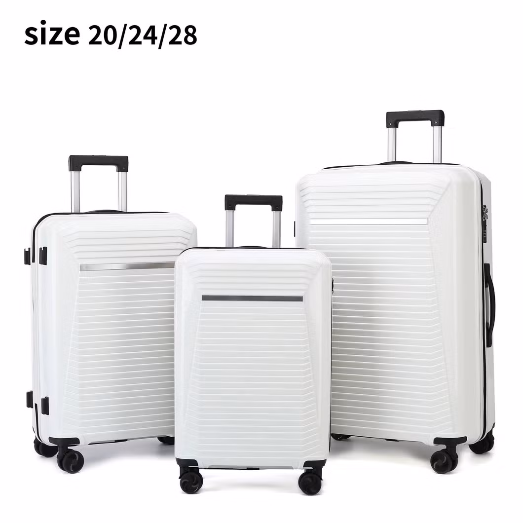 Cross Border High-Capacity Luggage with High Aesthetic Value, Zipper Style Luggage, Three Piece Set, Password Luggage for Foreign Trade