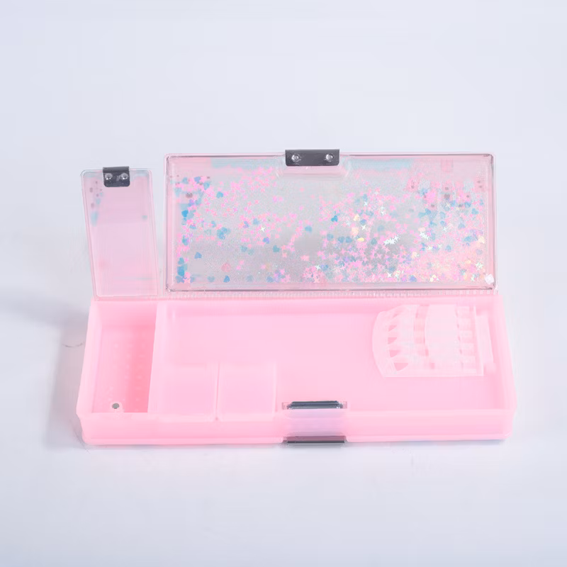 Pink Blue Three-in-One Primary School Creative Student Pencil Case