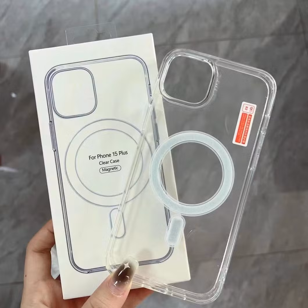 Original Transparent Clear Phone Case with Wireless Charger Magnetic Case for iPhone