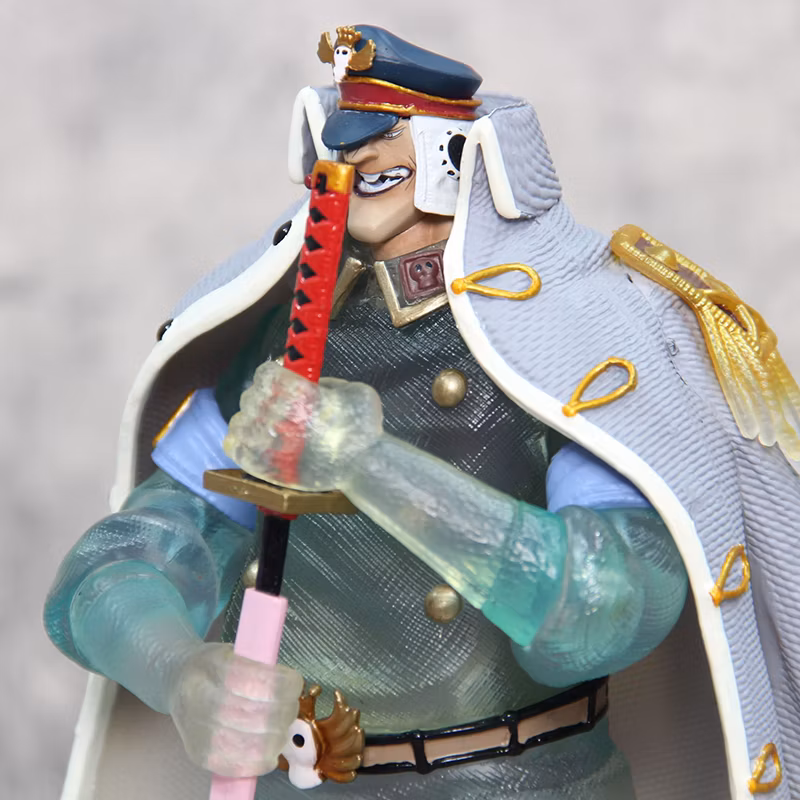 One Piece Anime Figure Blackbeard Subordinate Shiryu General Transparent Fruit Prison Governor Standing Posture Model Cartoon-Character