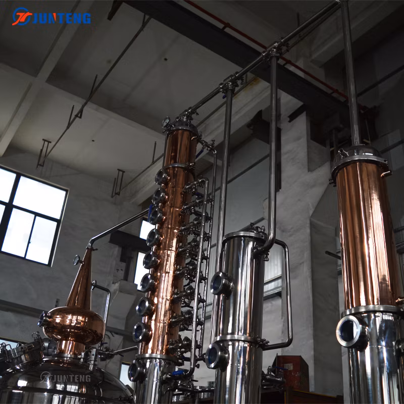 Junteng Factory Price Copper Alembic Alcohol Distiller Multifunction Still Whisky Distillation Reflux Column