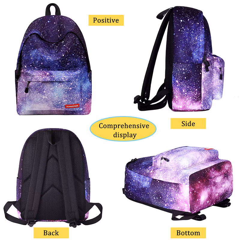 Versatile Large Capacity Customized Digital Full Color Printing Backpack for School and Travel