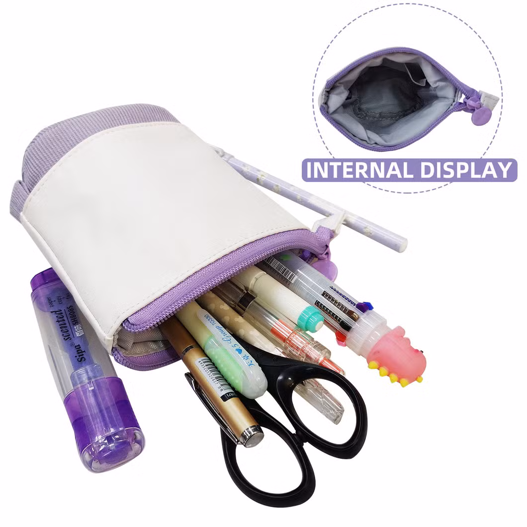 Hot Sale Cosmetics Pouch Makeup Bag Pen Pencil Telescopic Holder Stationery Case