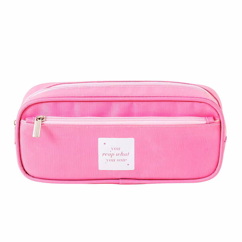 Popular Multi-Functional Double Layer Large Capacity Waterproof Simple Pencil Case