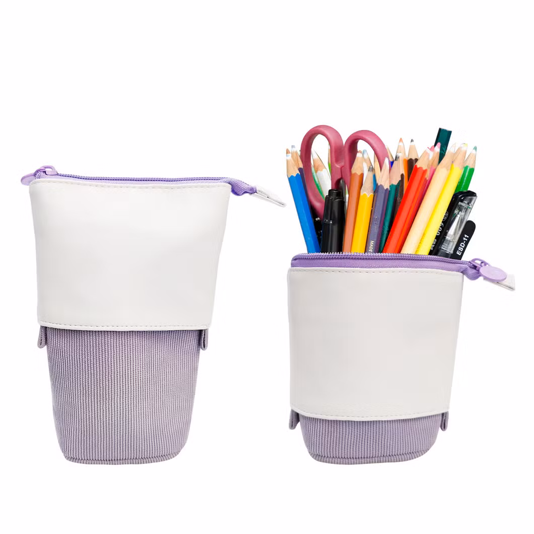 Hot Sale Cosmetics Pouch Makeup Bag Pen Pencil Telescopic Holder Stationery Case