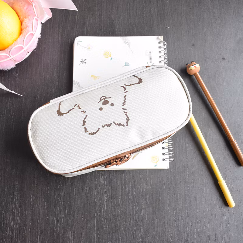 Factory Price PU Zipper Lovely Triangle Pencil Bag Pencil Case for School & Office