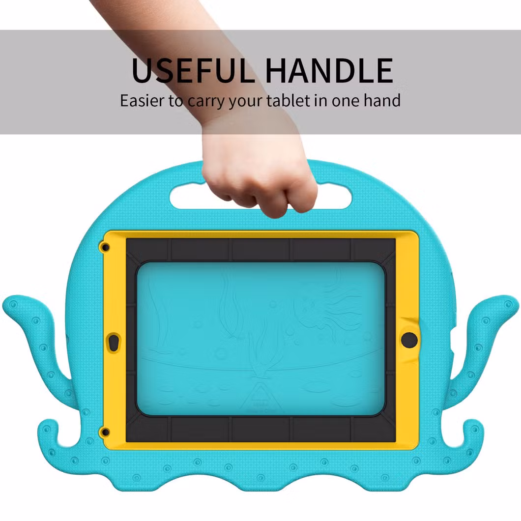 Heavy Duty Protection Tablet Cover with Handle Shoulder Strap Pencil Holder for New iPad 9.7 Inch 2017 2018