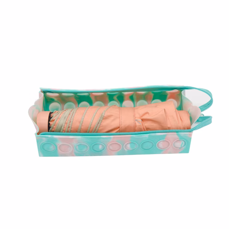 New Style Stress Relief Cuboid Silicone Pop It Pencil Bag Silicone Fidget Zipper Pen Pouch