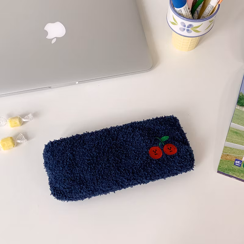 Hot Stationery Flannel Zipper European Style Animal Pencil Bag Pencil Case for Promotion Gift