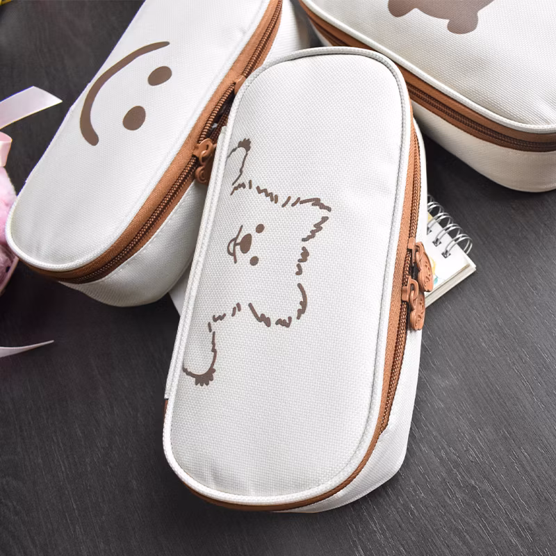 Factory Price PU Zipper Lovely Triangle Pencil Bag Pencil Case for School & Office