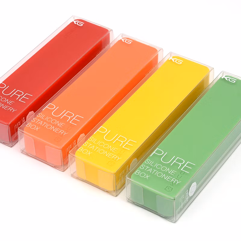 Unbreakable Personalized Candy Color Office/School Silicone Desk Pen Boxes