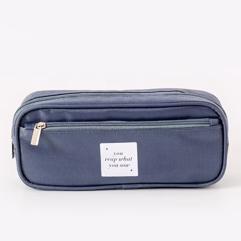 Popular Multi-Functional Double Layer Large Capacity Waterproof Simple Pencil Case