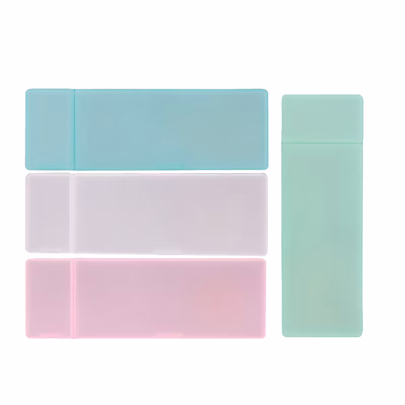 Transparent Colorful Kids Primary Elementary Student Stationery Pencil Case