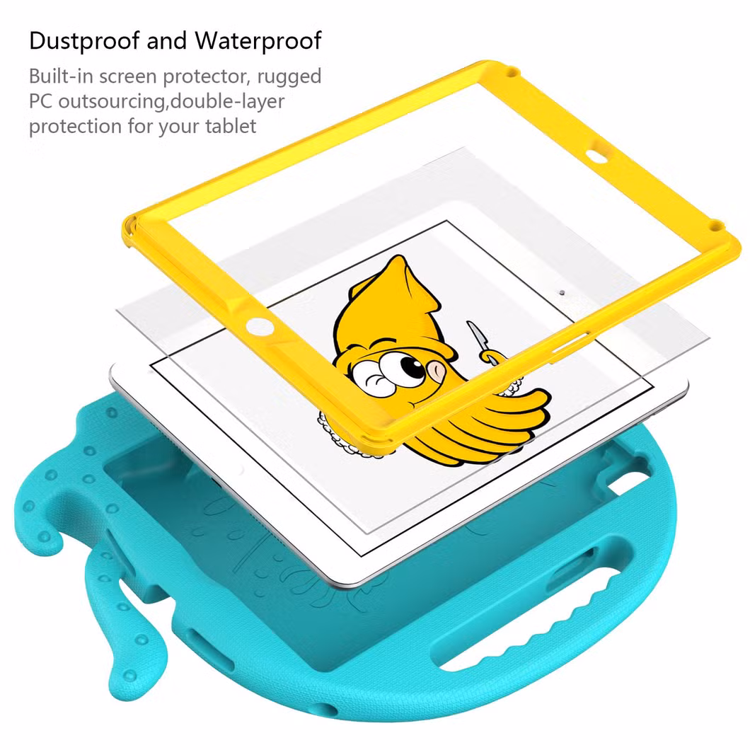Heavy Duty Protection Tablet Cover with Handle Shoulder Strap Pencil Holder for New iPad 9.7 Inch 2017 2018