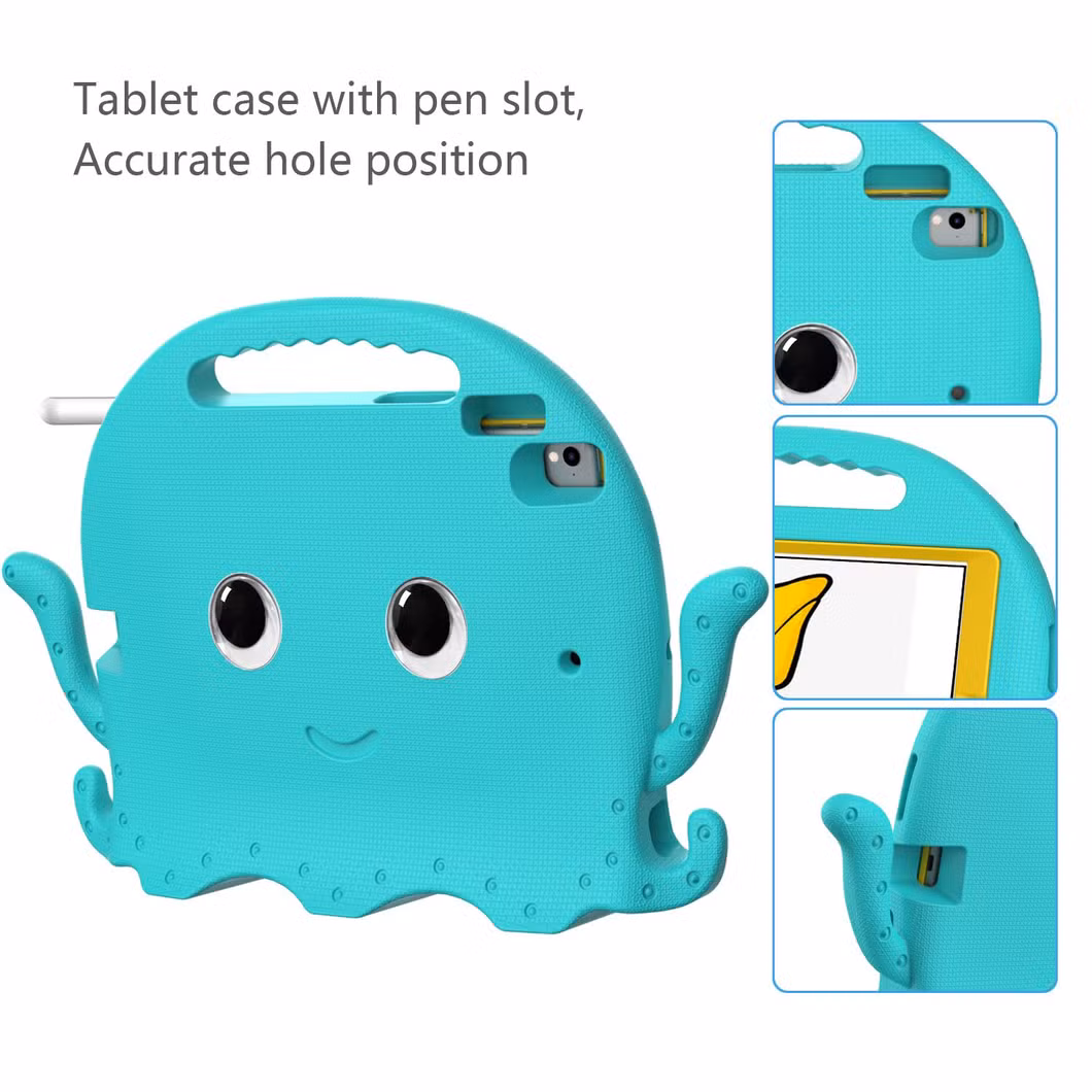 Heavy Duty Protection Tablet Cover with Handle Shoulder Strap Pencil Holder for New iPad 9.7 Inch 2017 2018