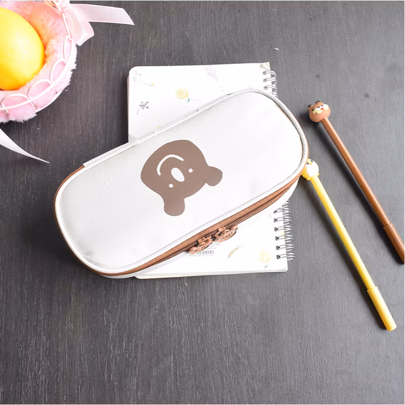 Factory Price PU Zipper Lovely Triangle Pencil Bag Pencil Case for School & Office