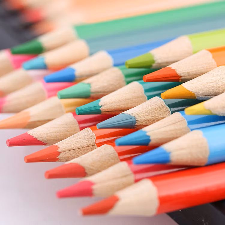 Manufacturer Cheap Stationery Lapices De Colores Bulk Wooden Standard 2b Hb 120 PCS Round Colored Pencils for School