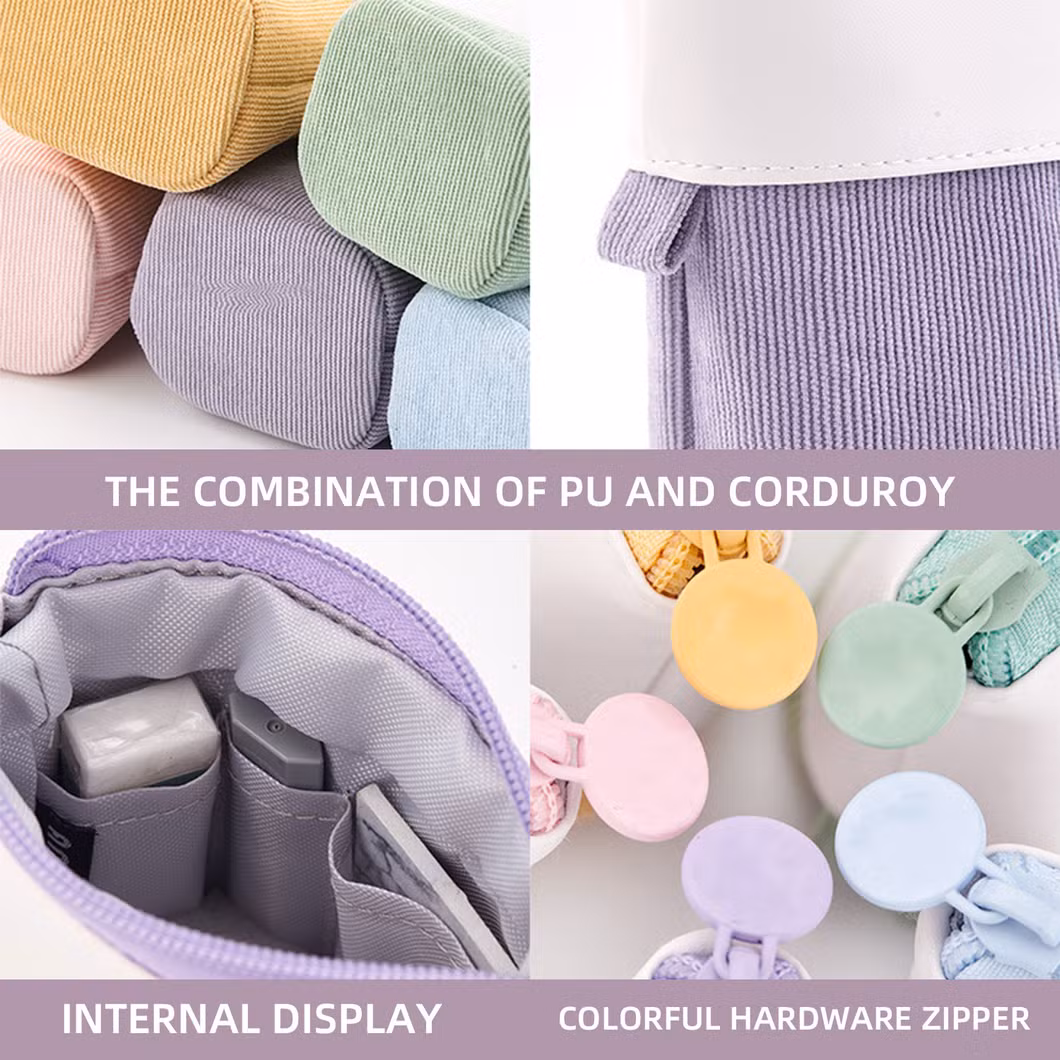 Hot Sale Cosmetics Pouch Makeup Bag Pen Pencil Telescopic Holder Stationery Case