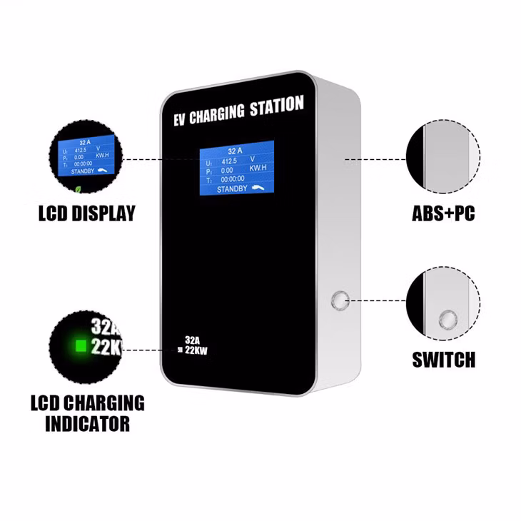 Green Storage Residential Solar Energy Storage Manufacturing EV Wall Charger China 208V 3 Phase EV Charger