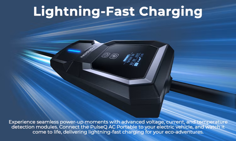 2023 Topdon America EU UK Ca Au Stock Pulseq AC Portable 7kw 3.7kw 7.7kw 16A 32A Type 1 2 Electric Cars Smart Fast Charging Portable EV Charger with LCD Display
