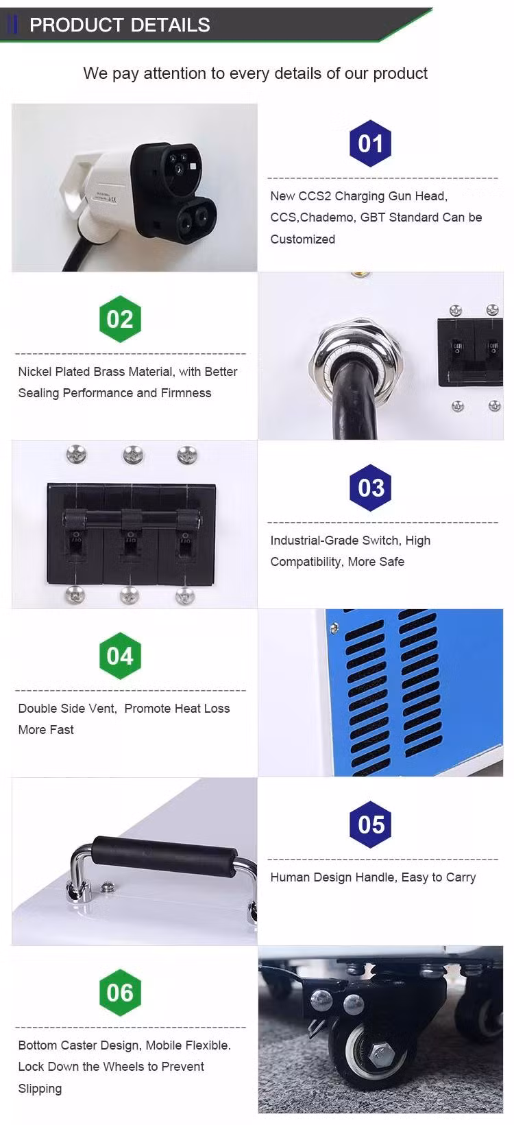 DC GB/T Fast Electric Vehicle Charger 60kw Portable EV Charging China Connector for All Electric Vehicles