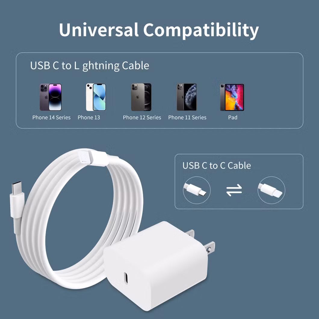 USB C Wall Charger for 20W Fast Charging Pd USB-C Power