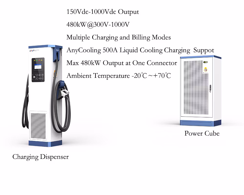 Split Type Highway Ultra Fast 480kw High Power Multi EV Charging Station