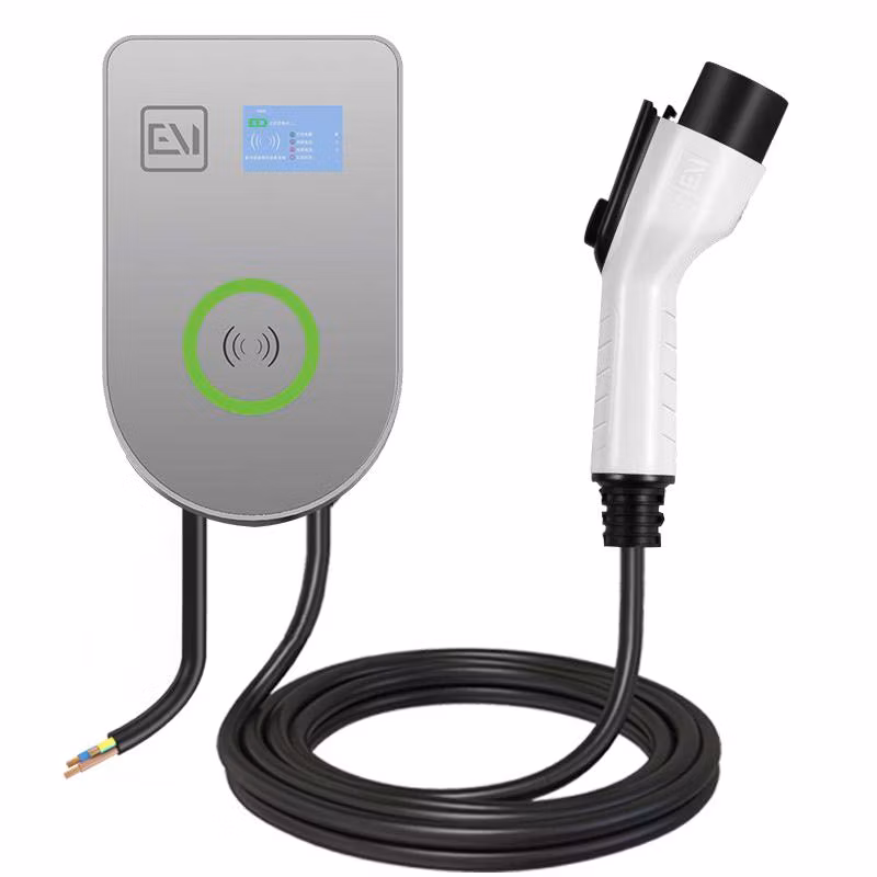GB/T 7kw/32A Home EV Charger RFID-Card Display Screen Electric Vehicle Charging Station
