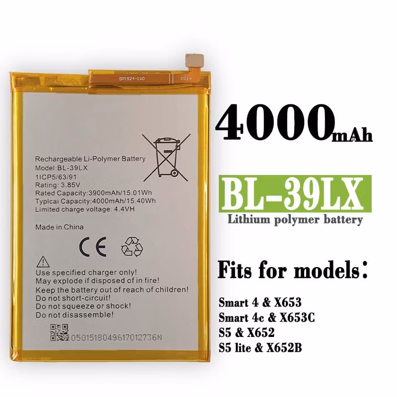 Fast Charging Bl-39lx Mobile Phone Battery Replacement Lithium Infinix Battery