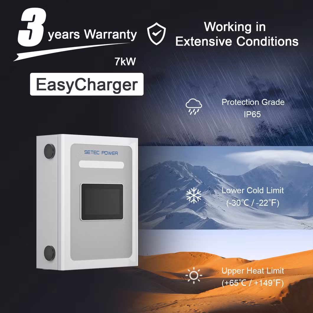 SETEC POWER Type1 Type2 Wallbox Home 7kW EV Charger EasyCharger AC Wall-box Electric Car Charging Station