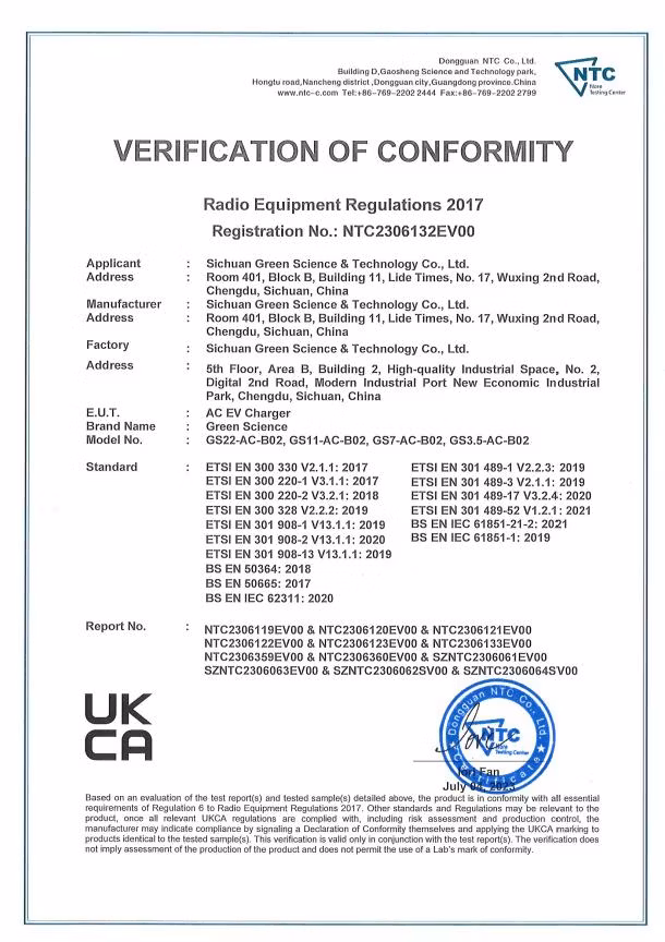 Greenscience New Type Home EV Charger 7kw 11kw 22kw Fast Electric Vehicle Car Charger Station EV Charger Wallbox