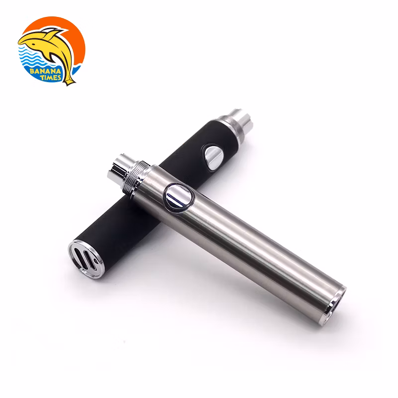 Custom Logo Dual Charging Port 650mAh Vape Battery Pen 1.7-2.5-3.3V Adjustable Voltage 510 Battery Pen with OEM Service