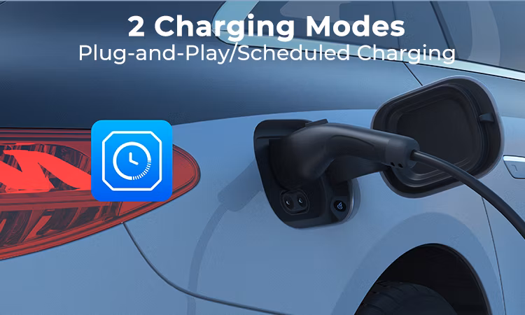 2023 Topdon America EU UK Ca Au Stock Pulseq AC Portable 7kw 3.7kw 7.7kw 16A 32A Type 1 2 Electric Cars Smart Fast Charging Portable EV Charger with LCD Display